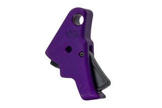 Apex Tactical Glock Trigger features a purple anodized finish